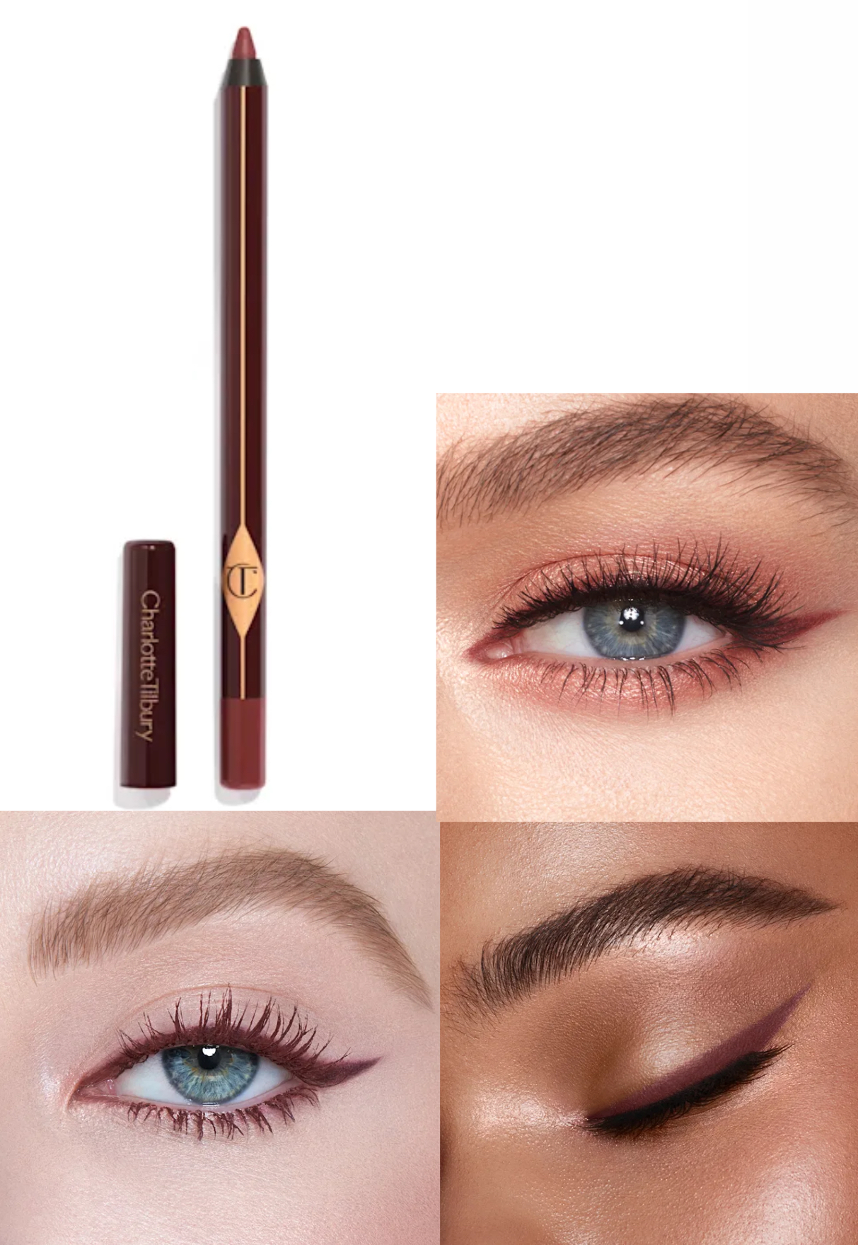 Charlotte tilbury-Smokey berry-brown eyeliner pencil for DREAMY, DEFINED Pillow Talk