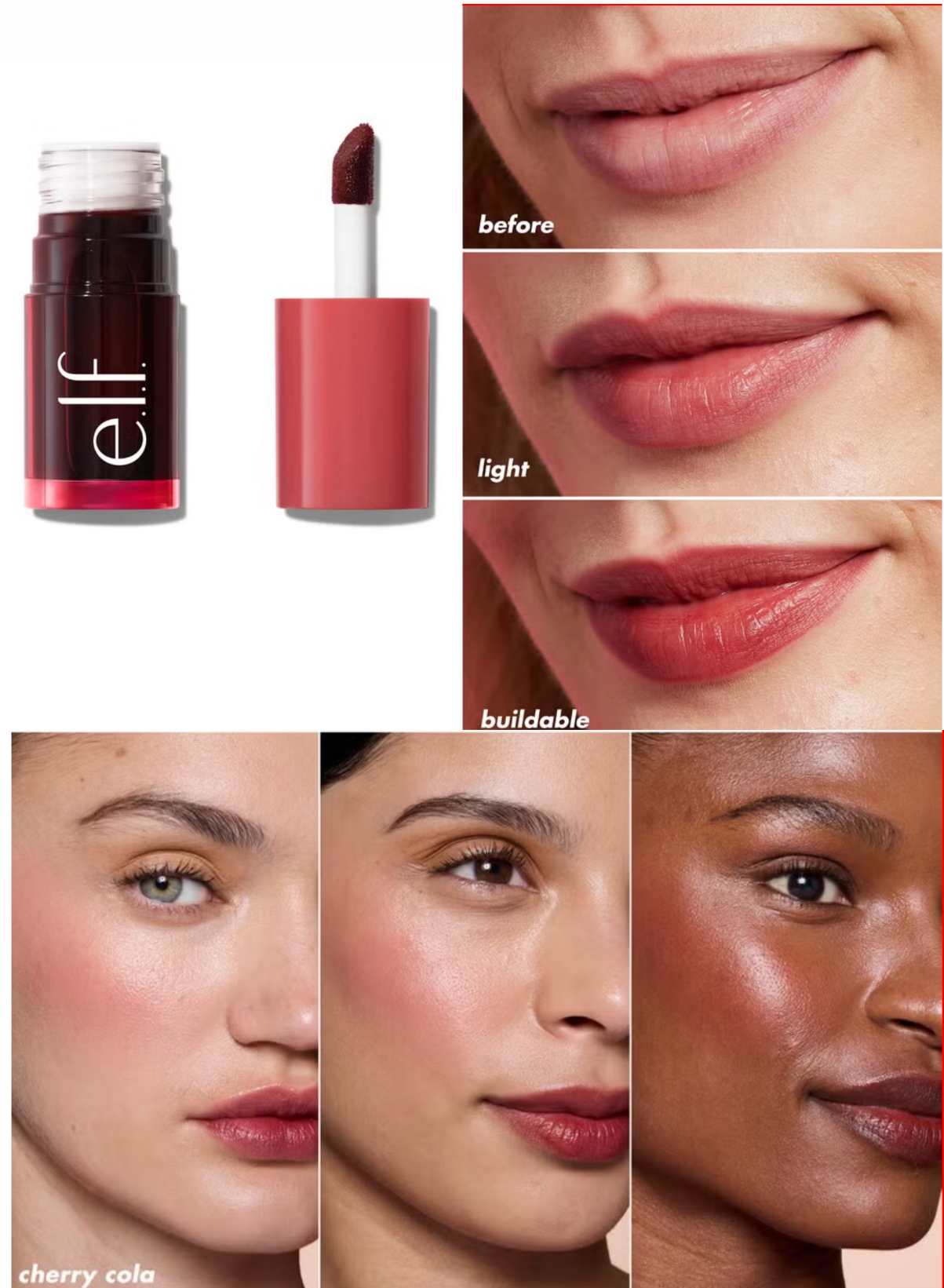 Elf Sheer for It Cheek & Lip Tint in-cheeery cola
