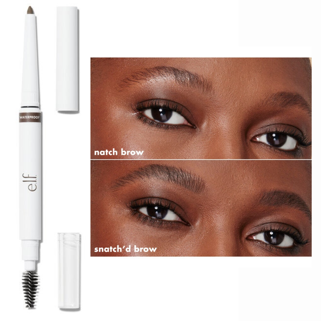Elf Waterproof brow pencil to shape and define eyebrows-deep brown 