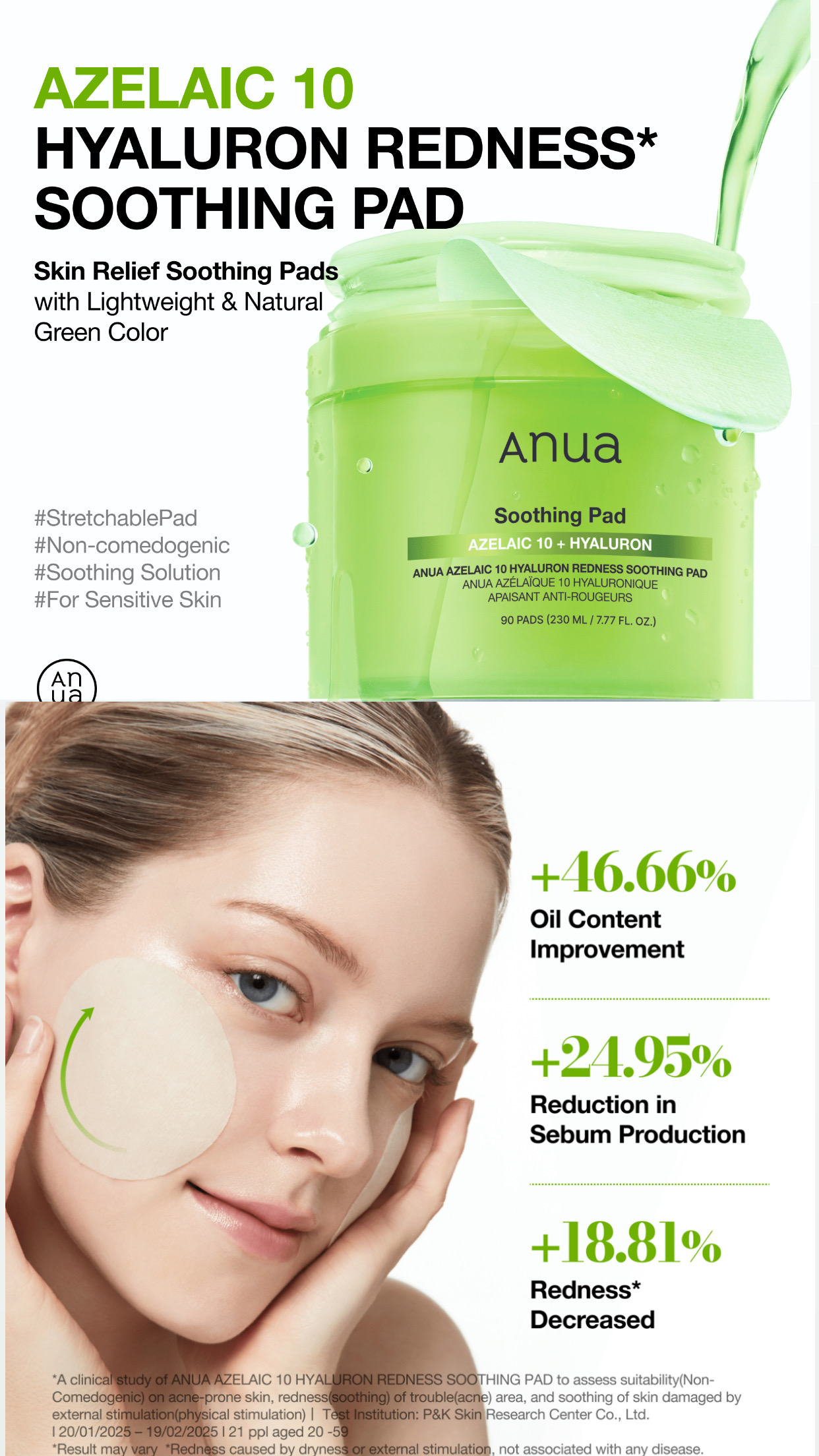 Anua - Azelaic 10 Hyaluron Redness Soothing Pad-90 pads