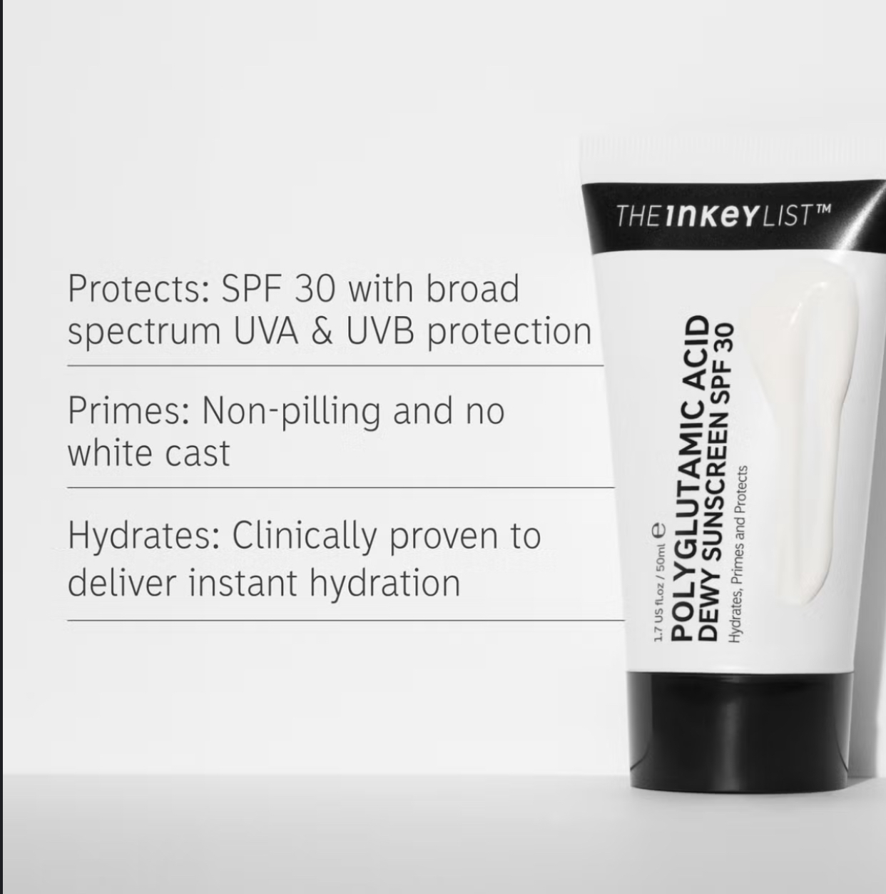  The Inkey List Polyglutamic Acid Dewy Sunscreen SPF30 - 50ml 