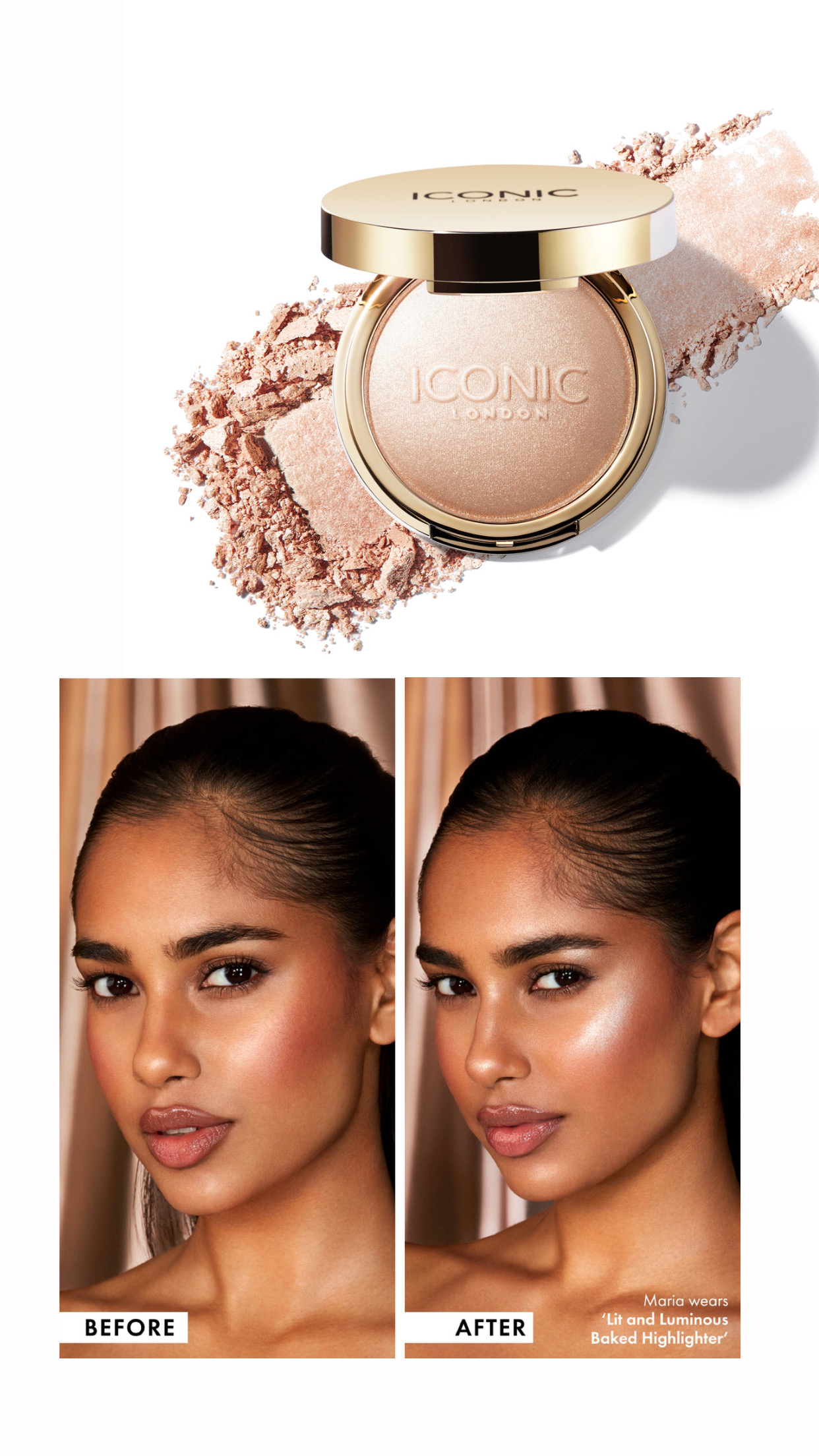  Iconic london Lit & Luminous Baked Highlighting Powder 