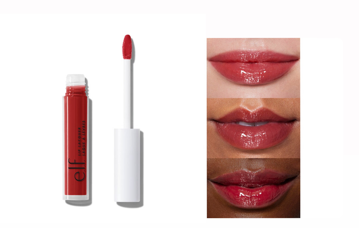 Elf-sticky, shiny lip gloss-cherry bomb