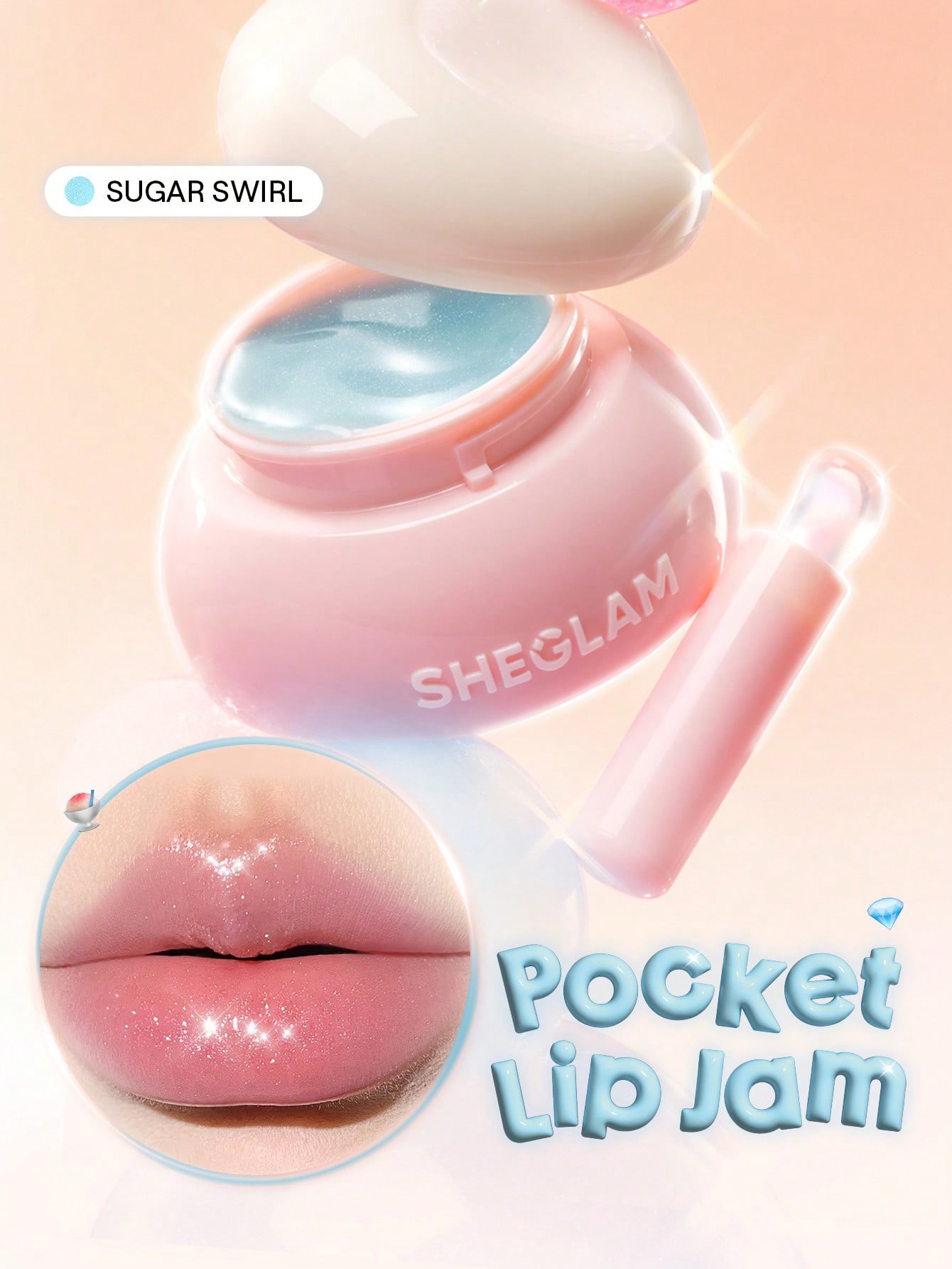Sheglam hydra jelly pocket lip jam- sugar swirl 
