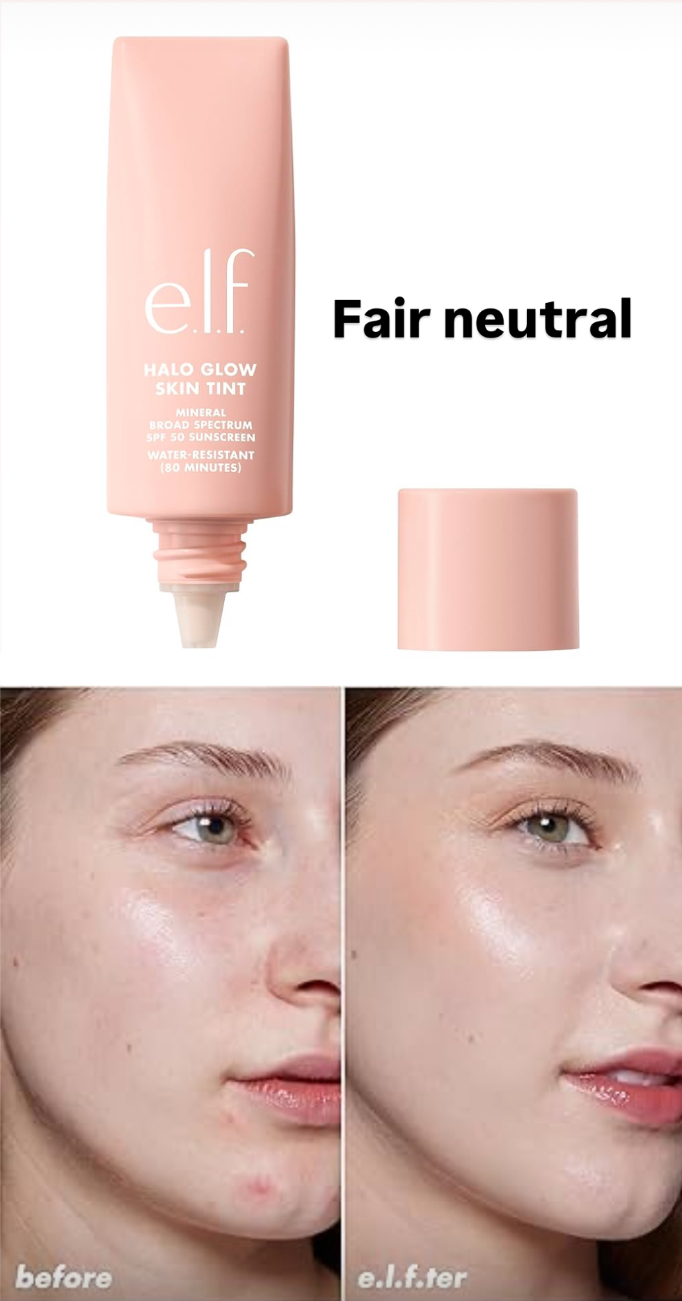 Elf Halo Glow Skin Tint SPF 50-fair neutral