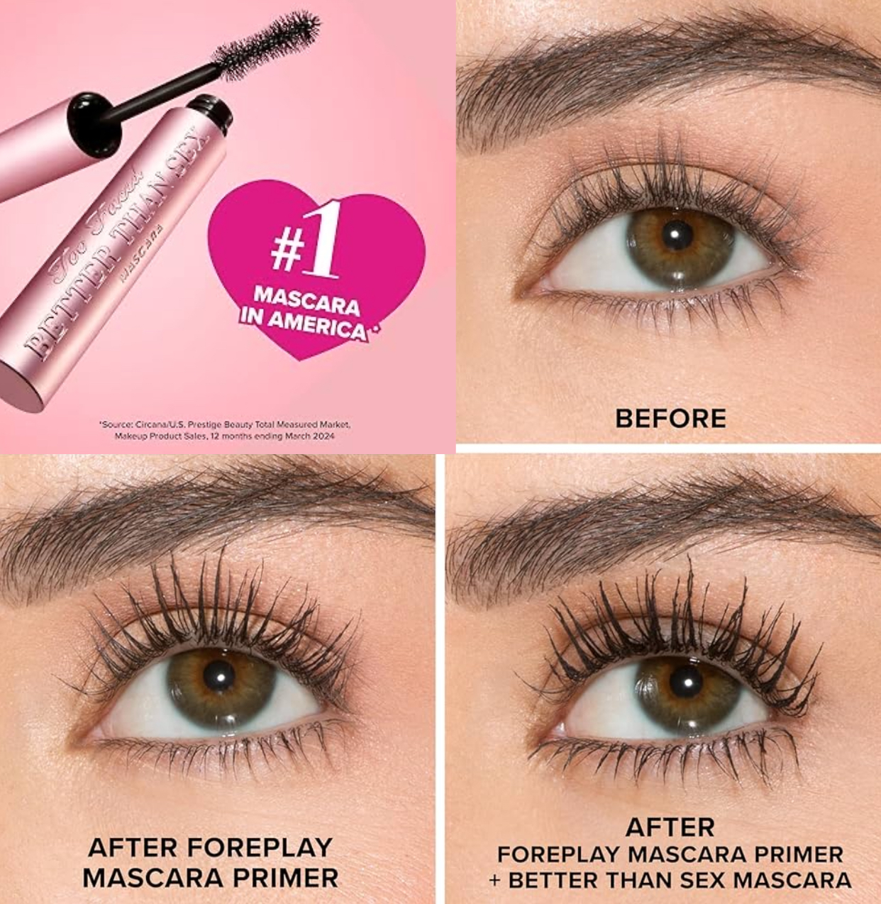 Too Faced Foreplay & Better Than Sex Duo | Long Lasting + Volumizing-Pink