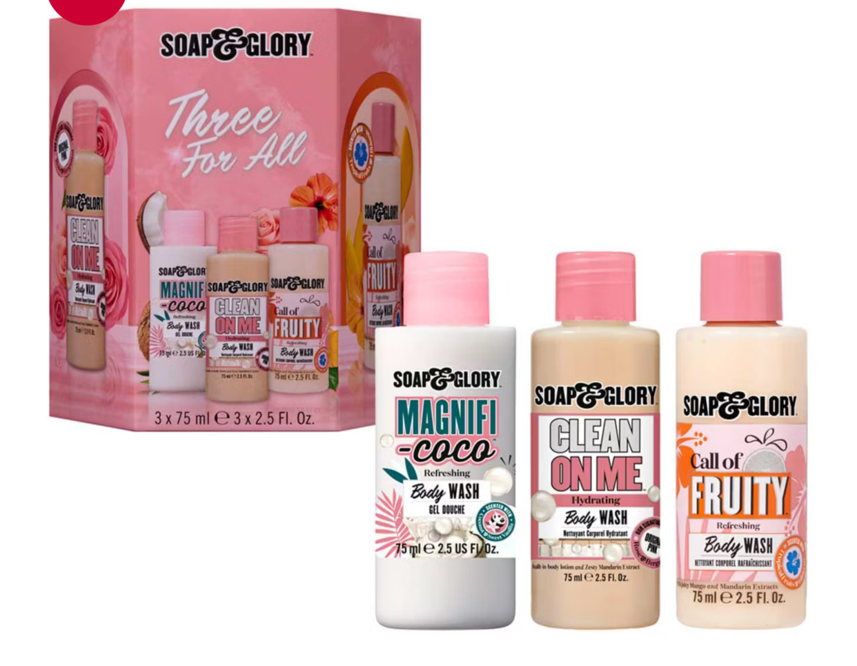 Soap & Glory Three For All 3 Piece Mini Gift Set