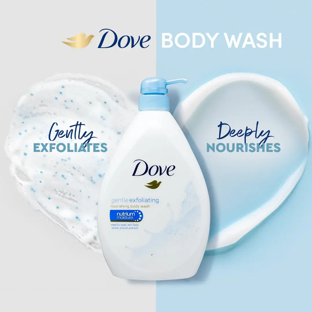 dove gentle exfoliating body wash 550ml