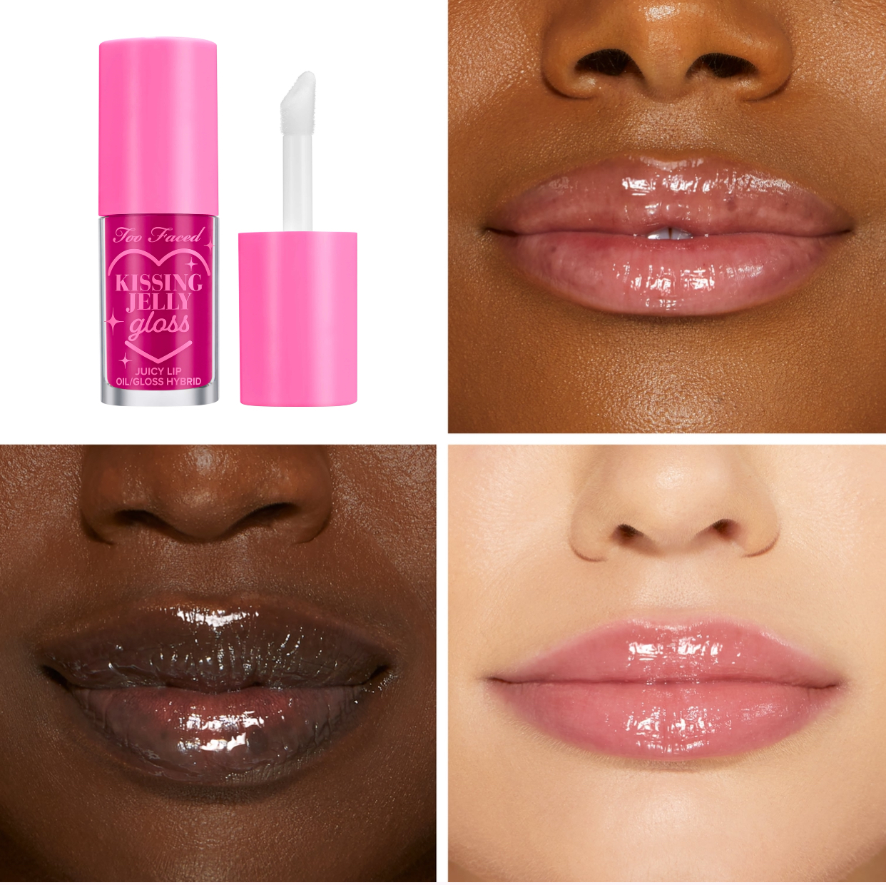 Too faced Kissing Jelly Hydrating Lip Oil Gloss-rasberry