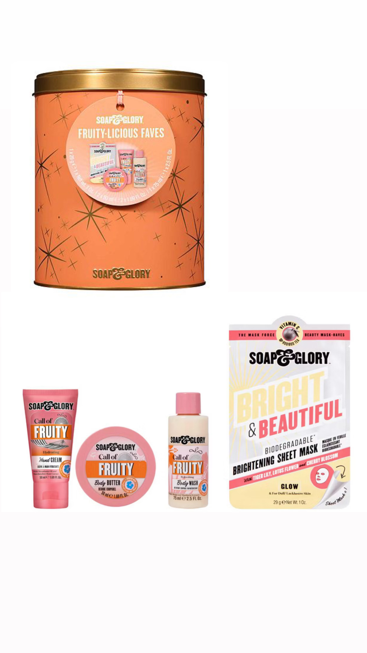 Soap & Glory Fruity-licious Faves 4 Piece Gift Set