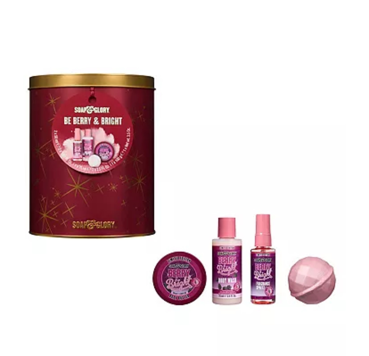 Soap & Glory Be Berry & Bright 4 Piece Gift Set