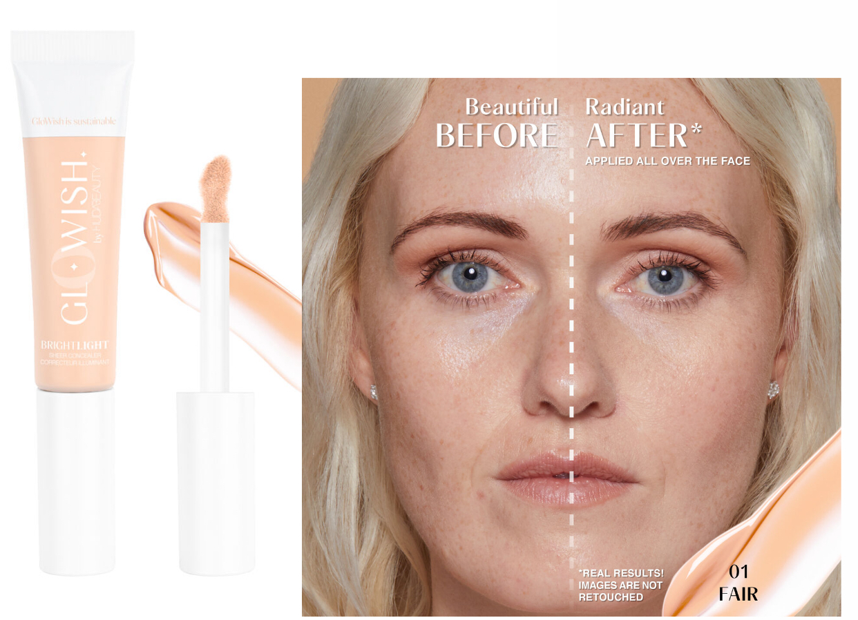 Huda beauty GloWish Bright Light Hydrating Sheer Vegan Concealer-01 fair