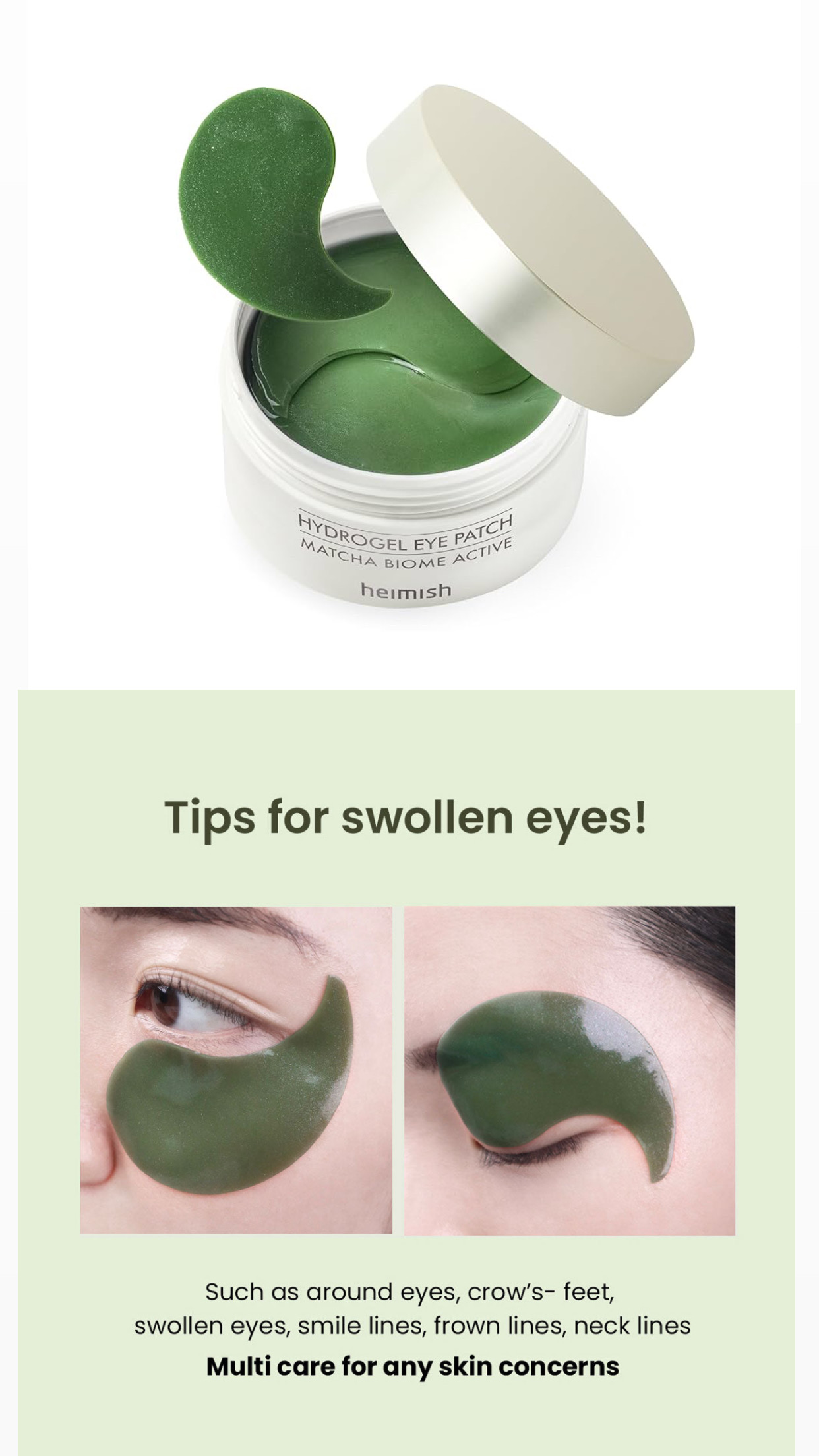 heimish - Matcha Biome Hydrogel Eye Patch-60patches