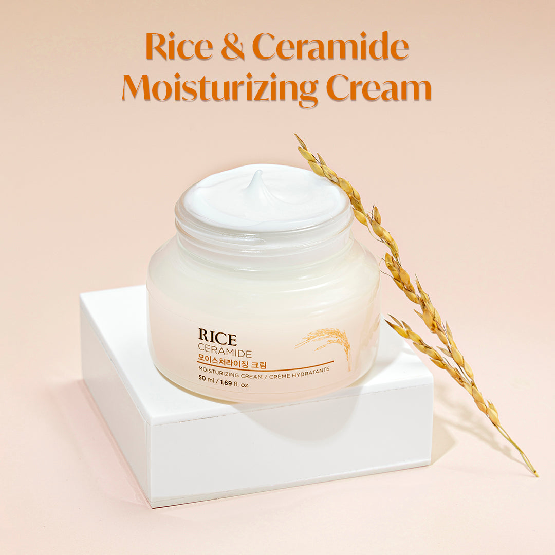 The Face Shop Rice Ceramide Cream, Hydrating Face Moisturizer-50ml
