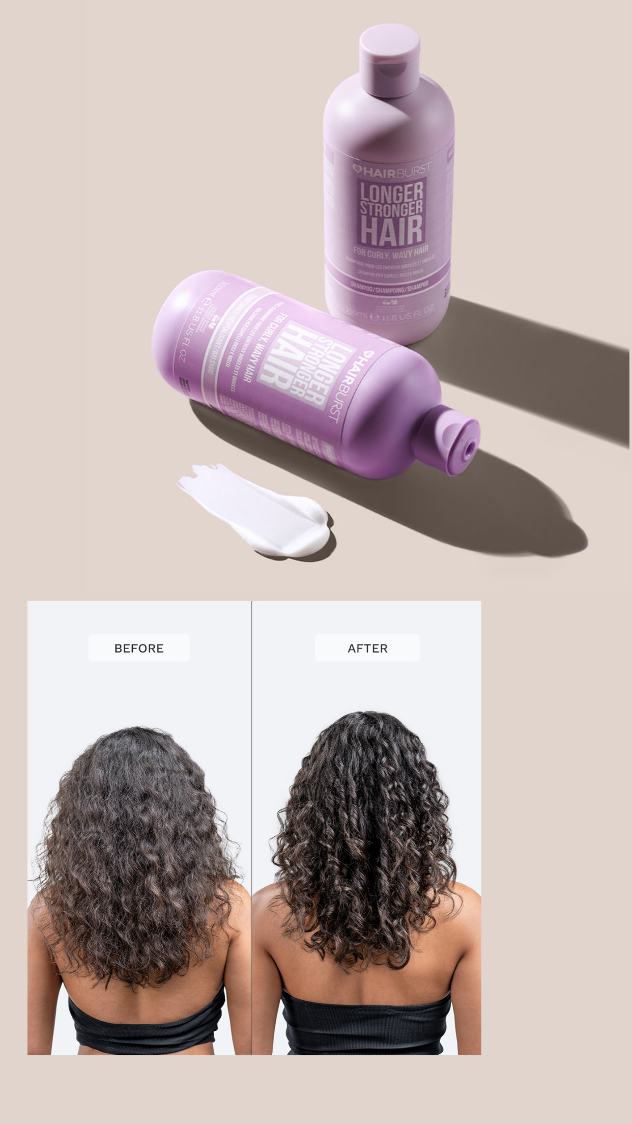 hairburst Shampoo & Conditioner for Curly and Wavy Hair-350ml