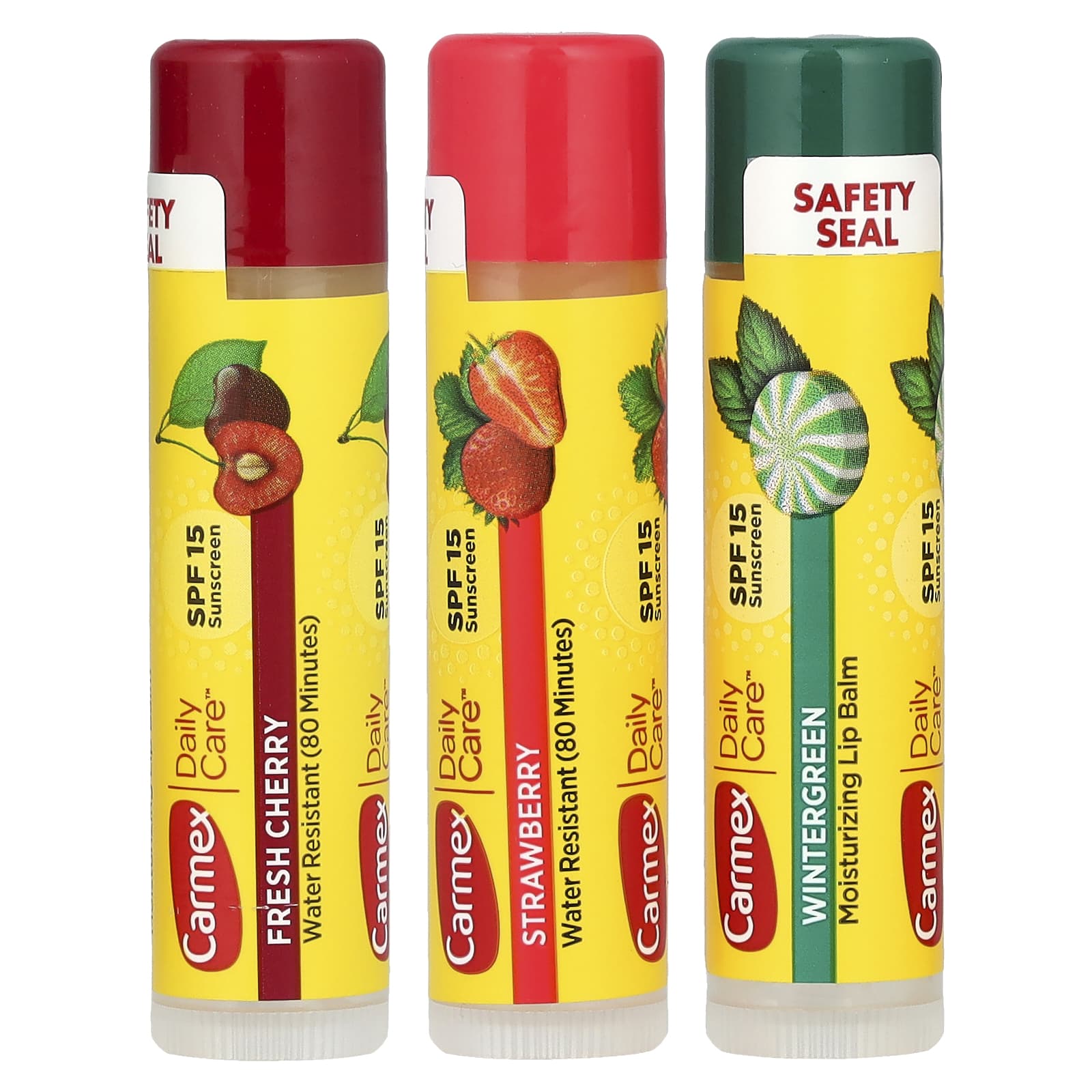 Carmex Daily Care Moisturising Lip Balm, Variety,