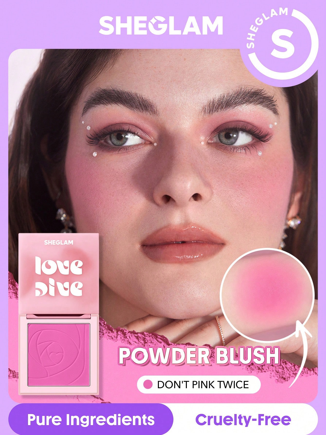 Sheglam powder blush - dont pink twice 