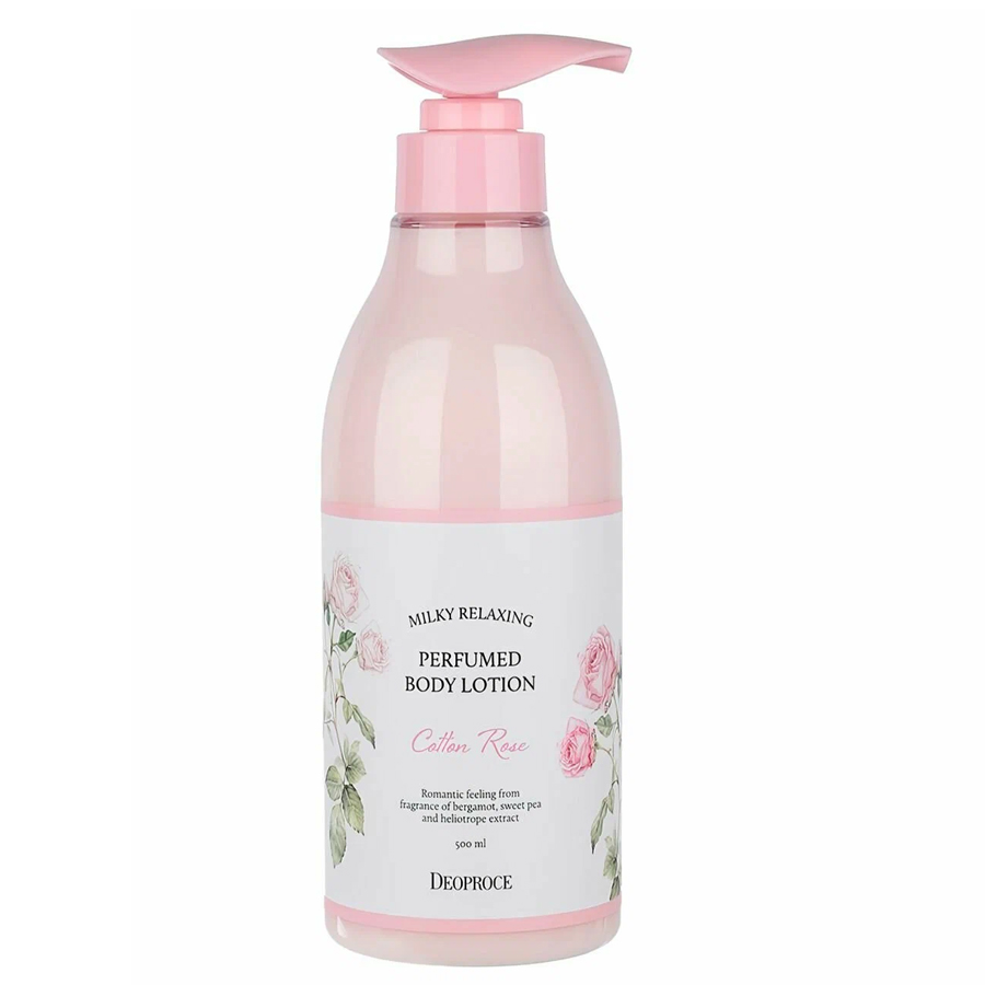 Deoproce Milky Relaxing Perfumed Body Lotion – Cotton Rose (500 ml).
