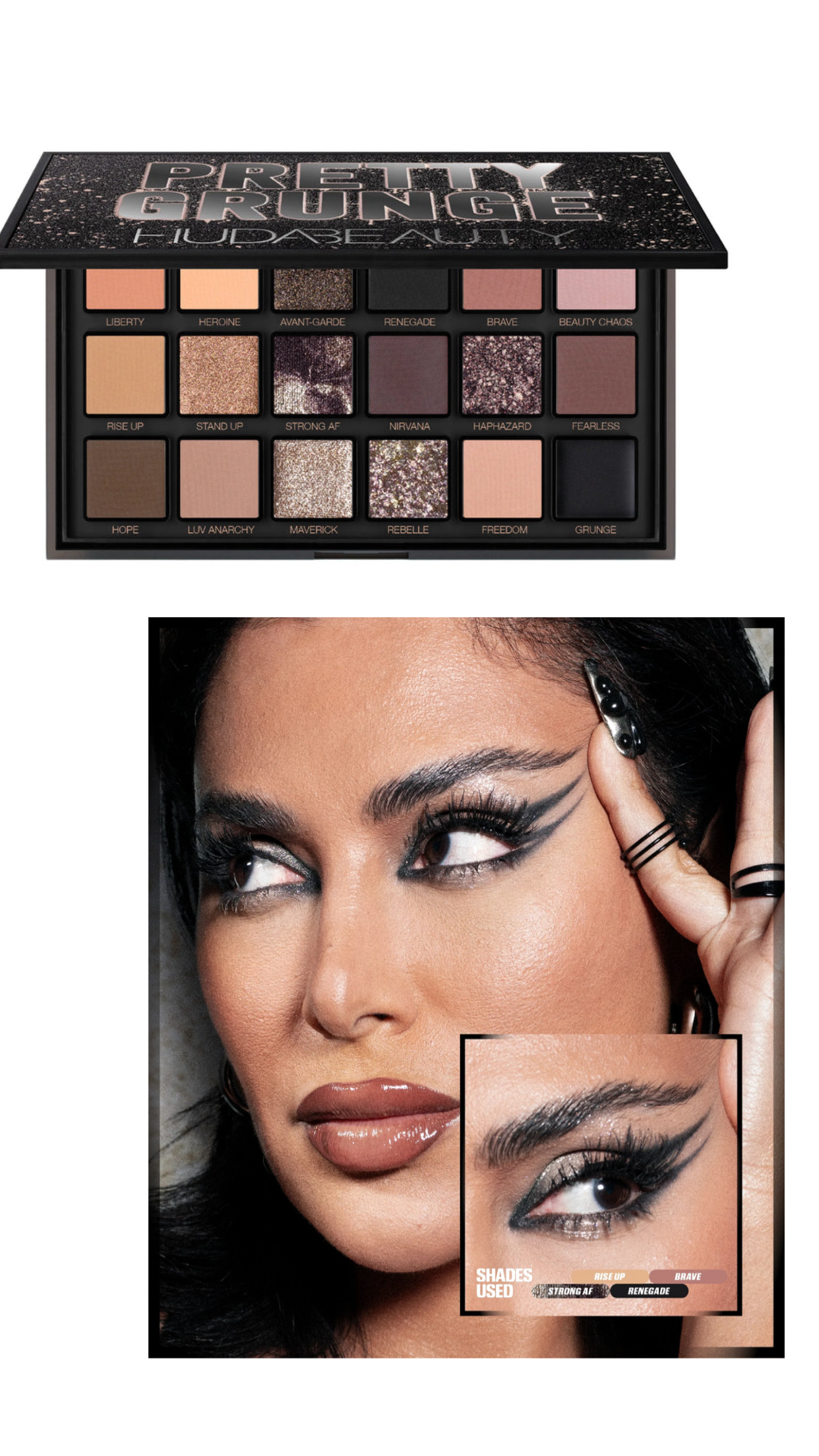 Huda beauty Pretty Grunge Eyeshadow Palette