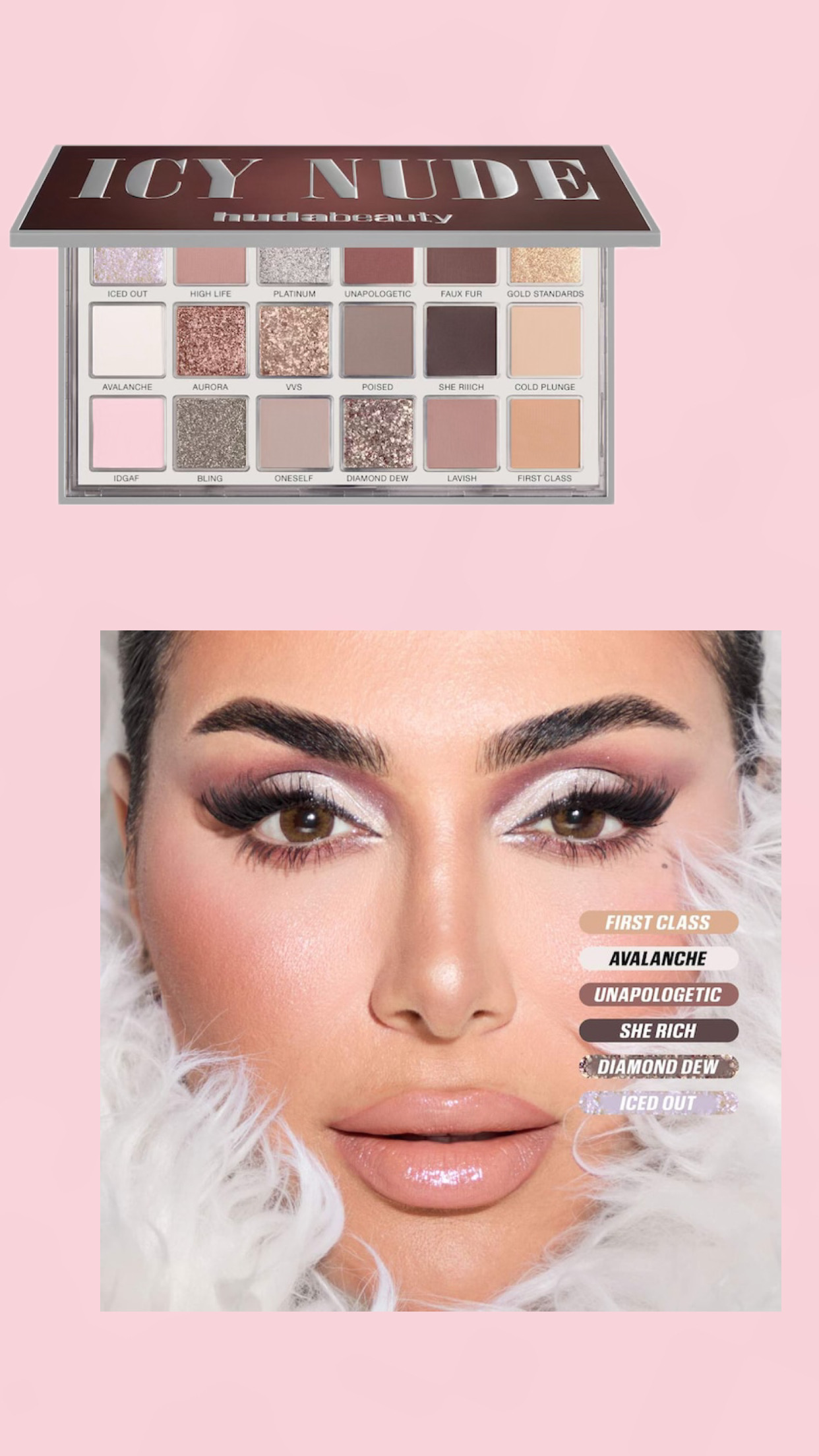 Huda beauty Icy Nude Eyeshadow Palette