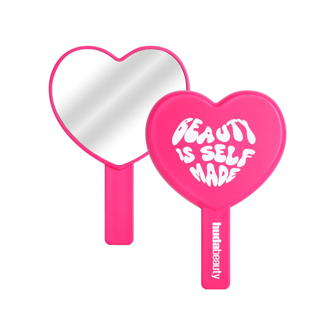 Huda beauty Heart Shaped Mirror hot pink-big size