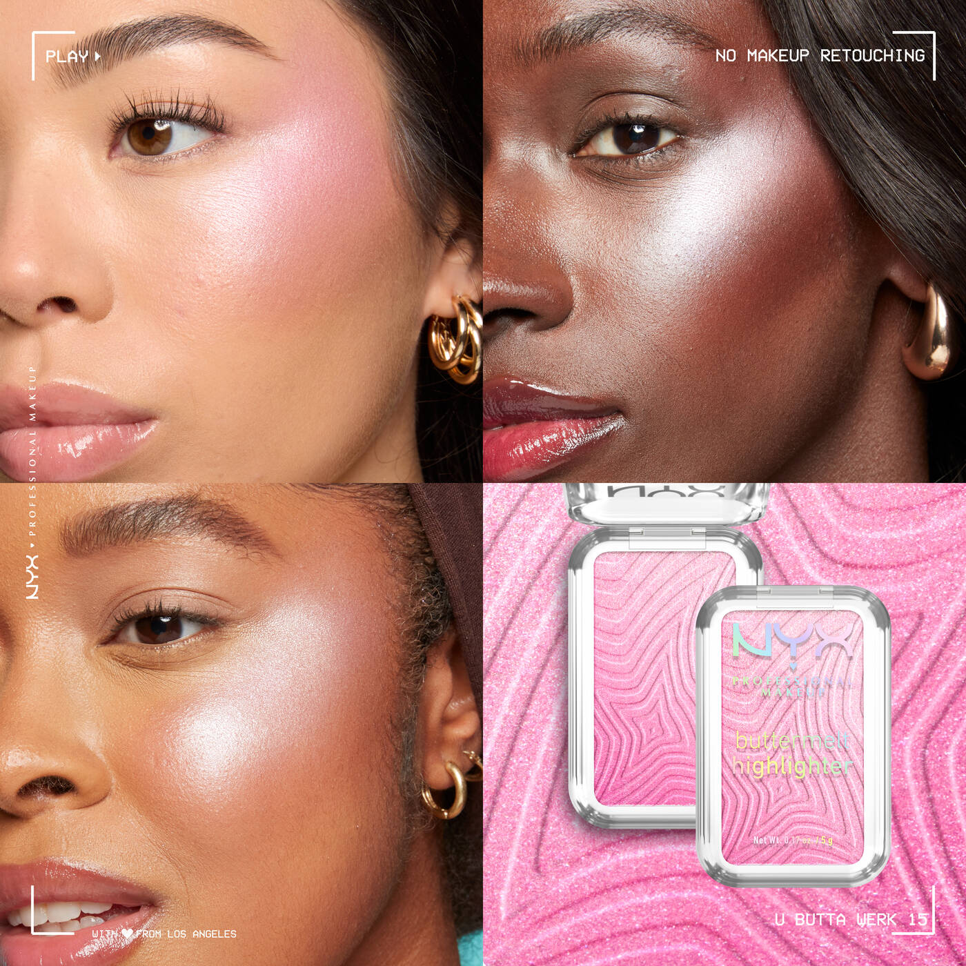 nyx buttermelt highlighter-u butta werk