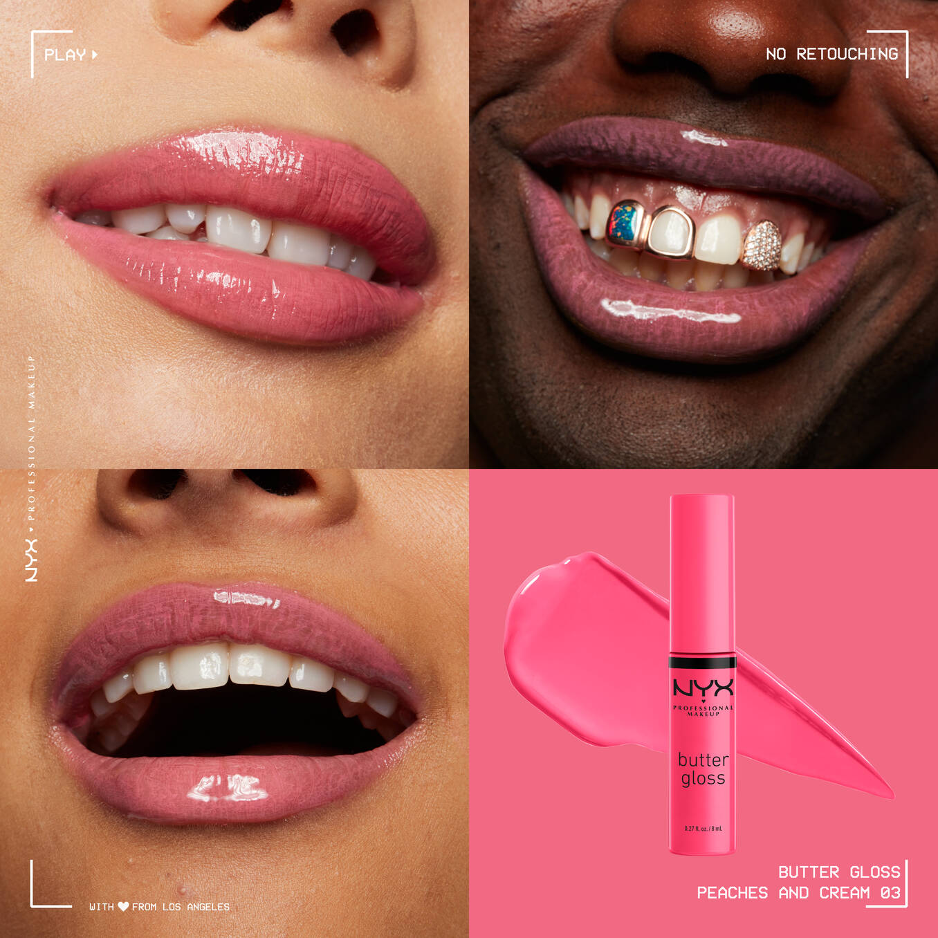 nyx butter gloss non sticky lip gloss-Peaches and cream