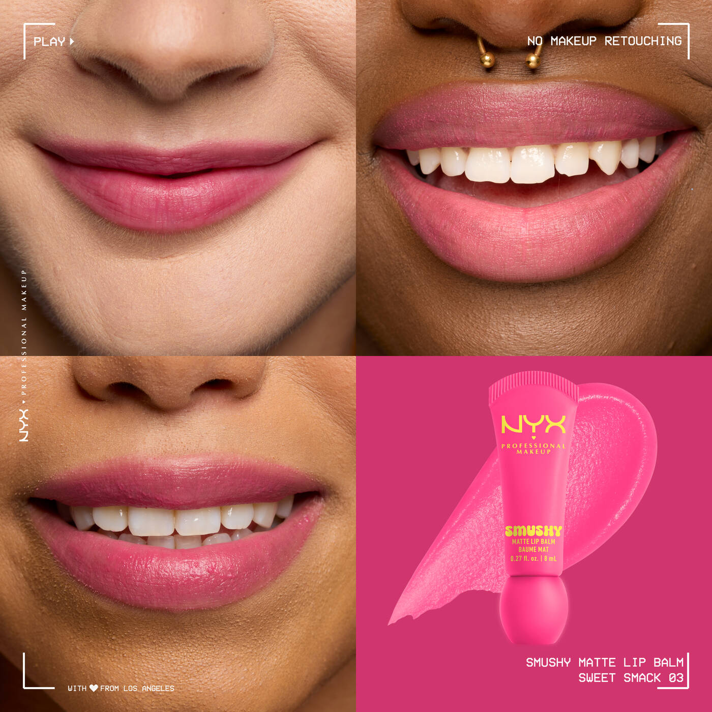 nyx smushy matte lip balm-sweet smack 