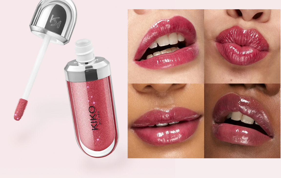 Kiko-3d Hydra Lipglos-22 Sparkling Red Garnet
