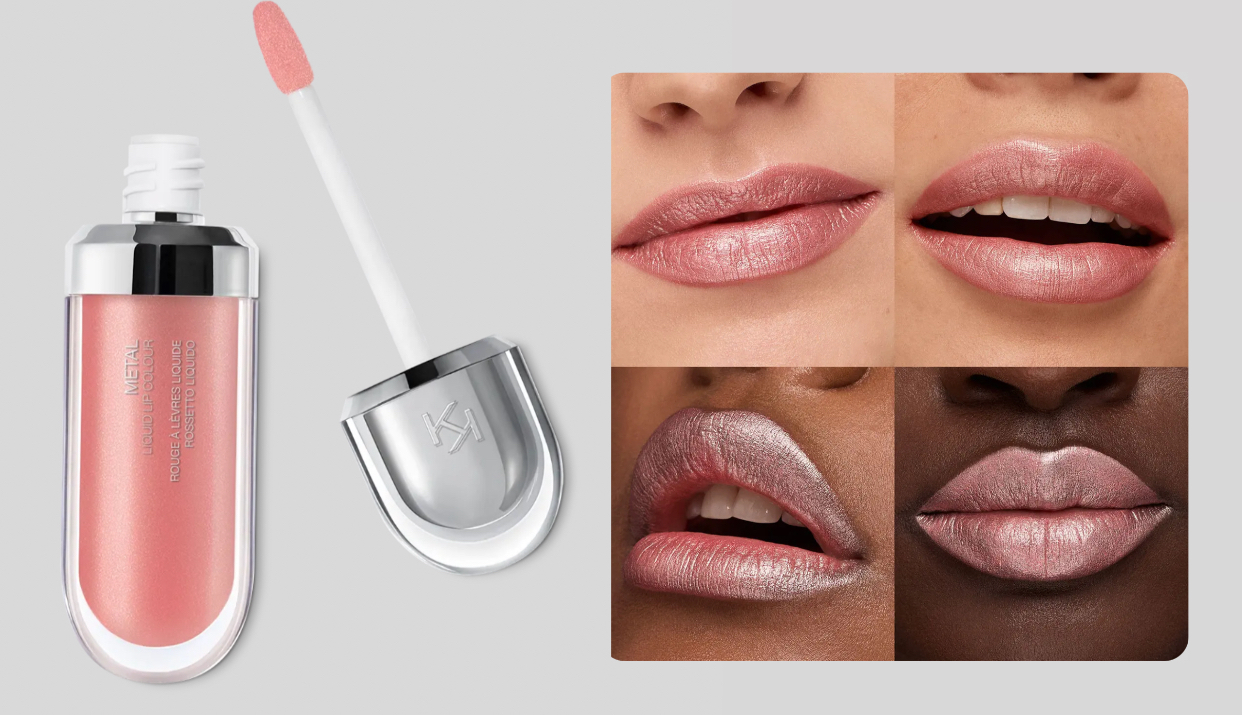 Kiko-Metal Liquid Lip Colour-01 rose nude