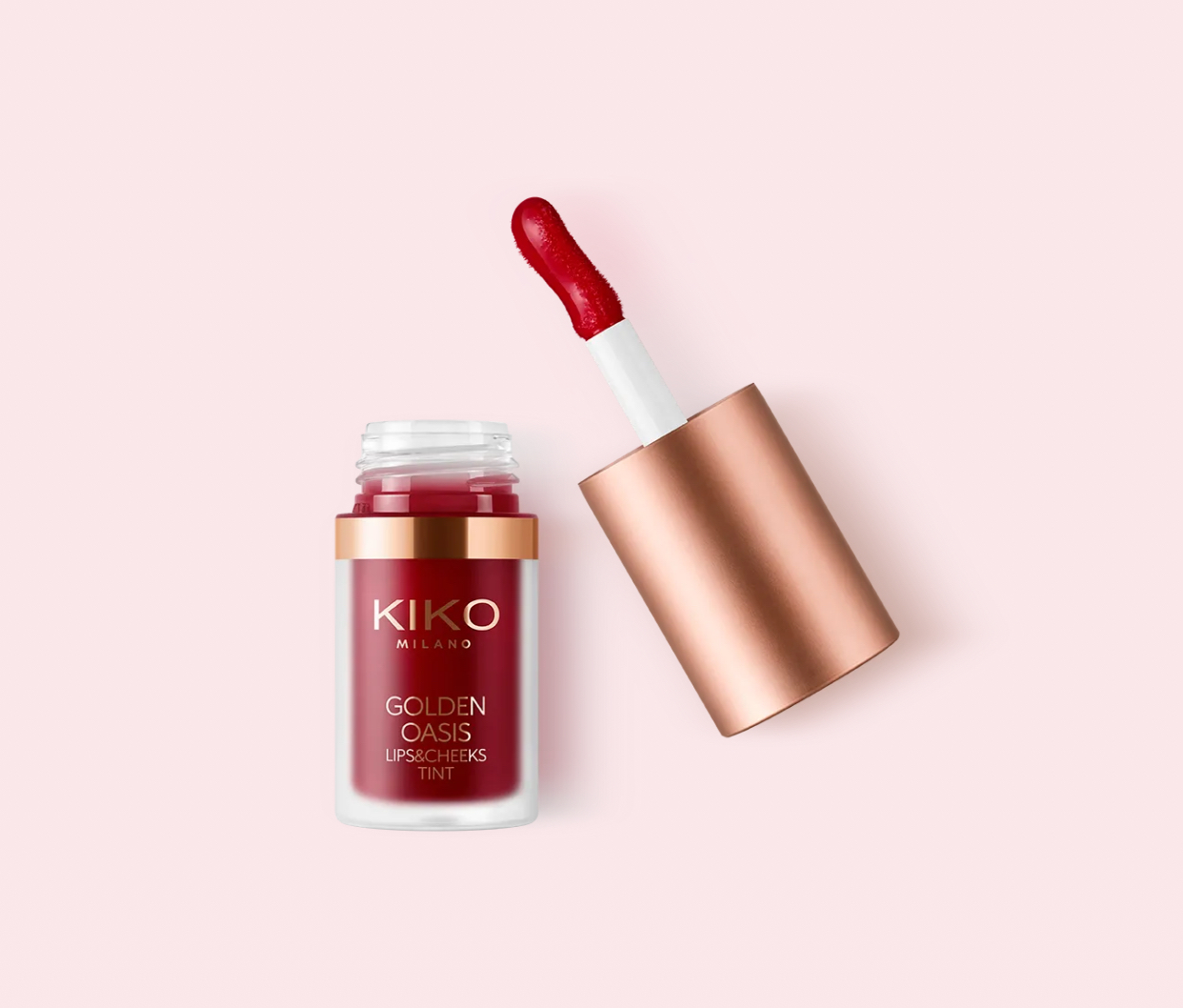 Kiko-Golden Oasis Lips & Cheeks Tin-01 lady in red