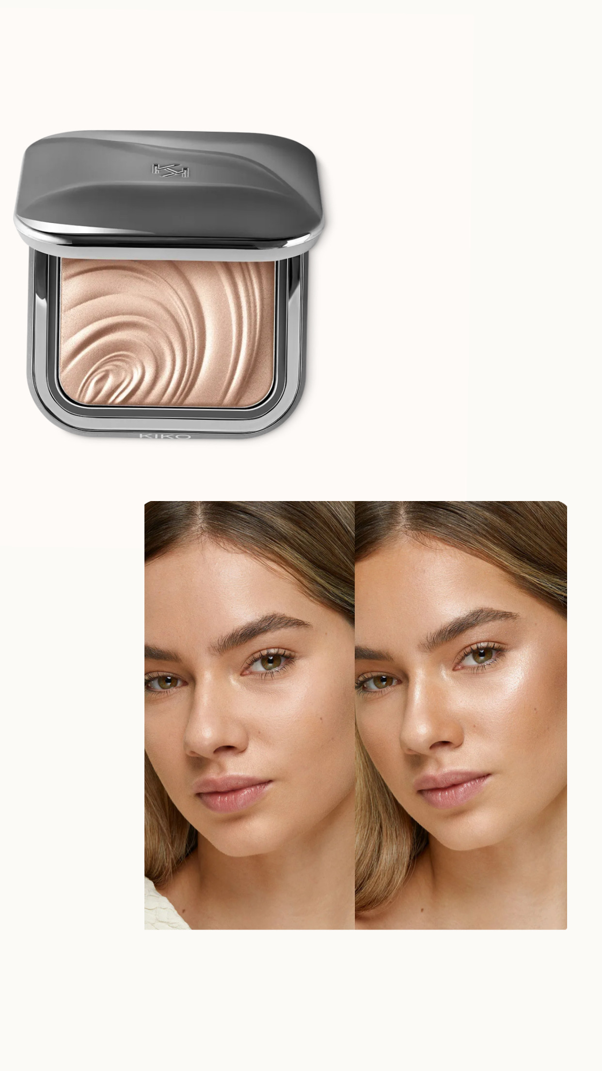 Kiko-Glow Fusion Intense Powder Highlighter-01 champagne