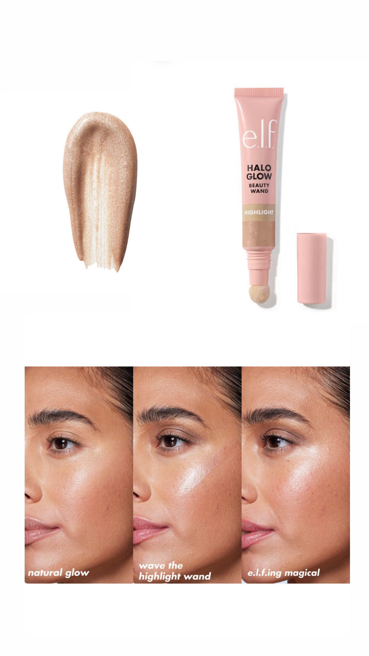 Elf -Halo Glow Highlight Beauty Wan— Champagne Campaign