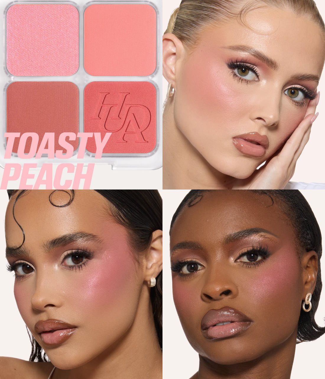 huda beauty blush filter palette- toasty peach