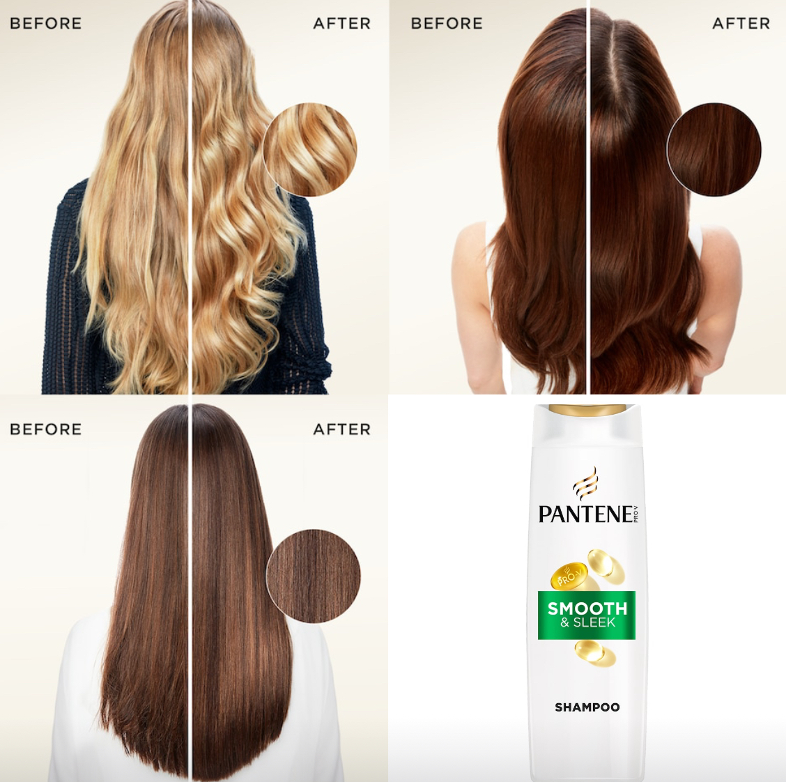pantene smooth & sleek shampoo-700ml