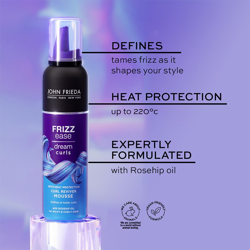 John Frieda Frizz Ease Dream Curls Reviver With Heat Protection, Mousse, 200 ml 