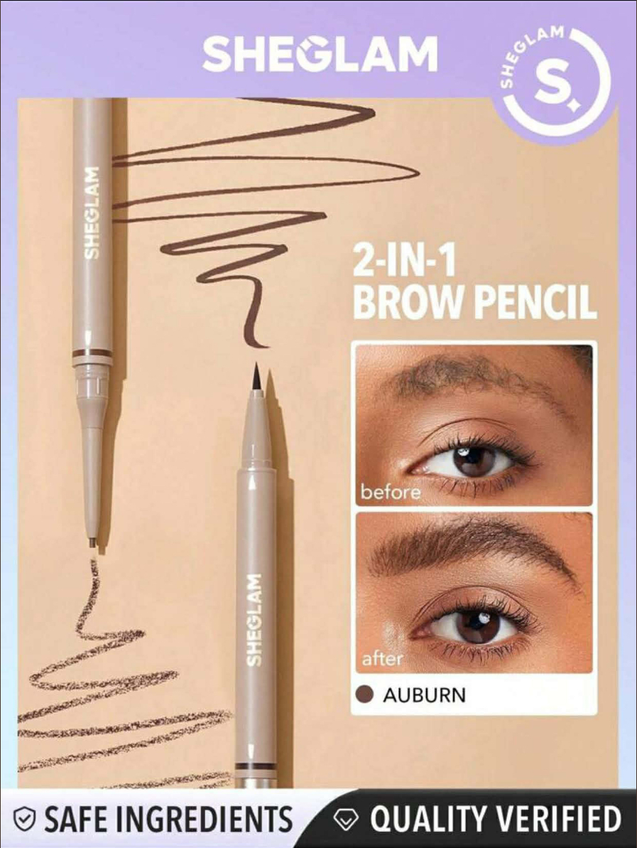 Sheglam-Brows On Demand 2-In-1 Brow Pencil-Auburn 