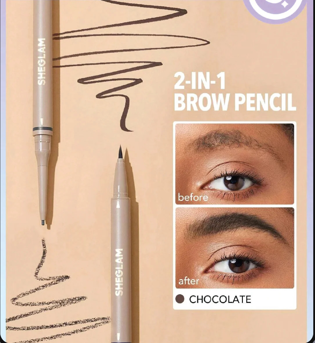 Sheglam-Brows On Demand 2-In-1 Brow Pencil-Chocolate