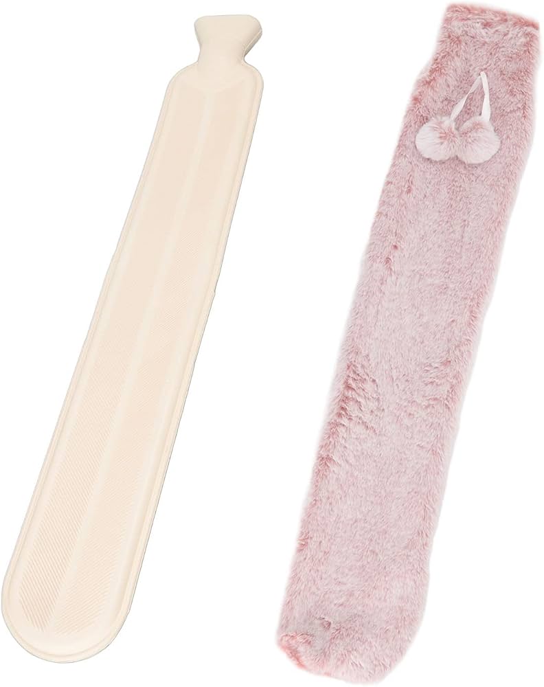 Lybunair 2L Rubber Hot Water Bottle Warm Bag with Soft Plush Cover