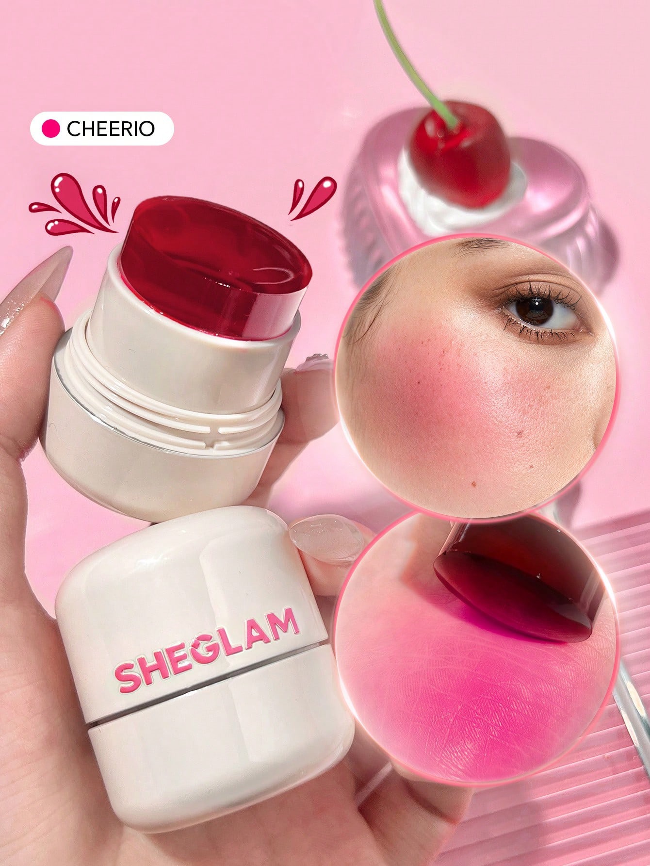 Sheglam-jelly licious hydrating lip & blush tint-cheerio 