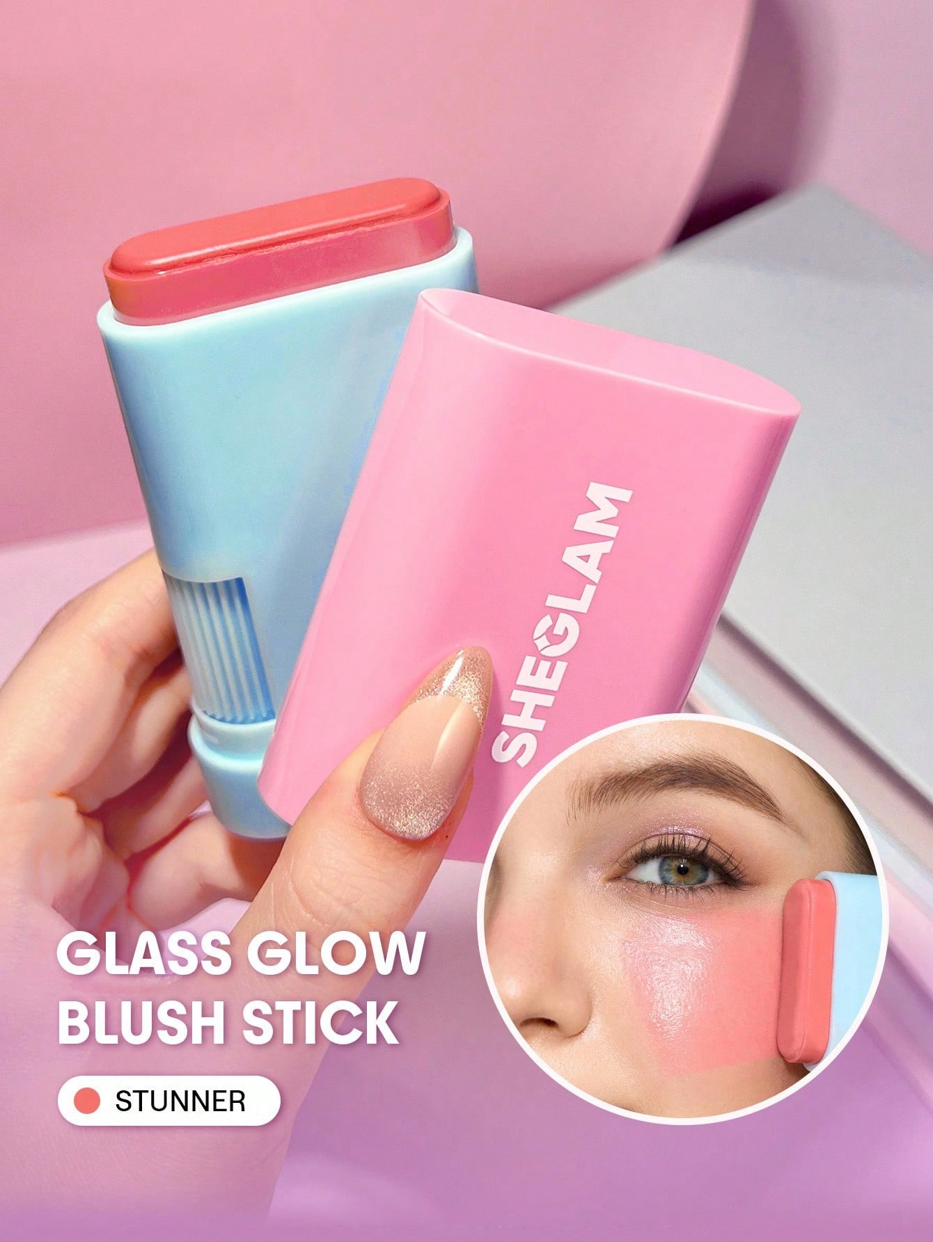 Sheglam-glass glow blush stick-stunner
