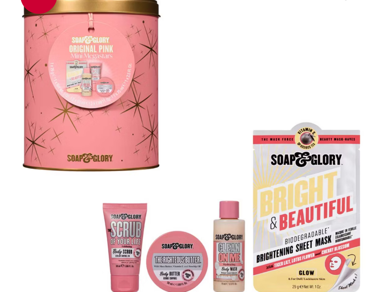 Soap & Glory Original Pink Mini Megastars 4 piece Gift Set