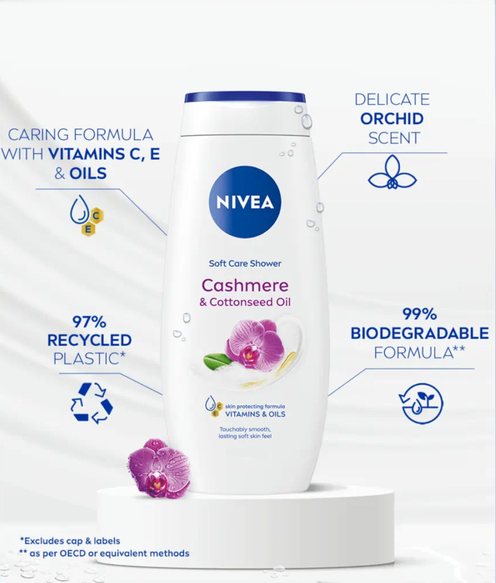 Nivea-Cashmere & Cotton Oil Shower Gel-740ml