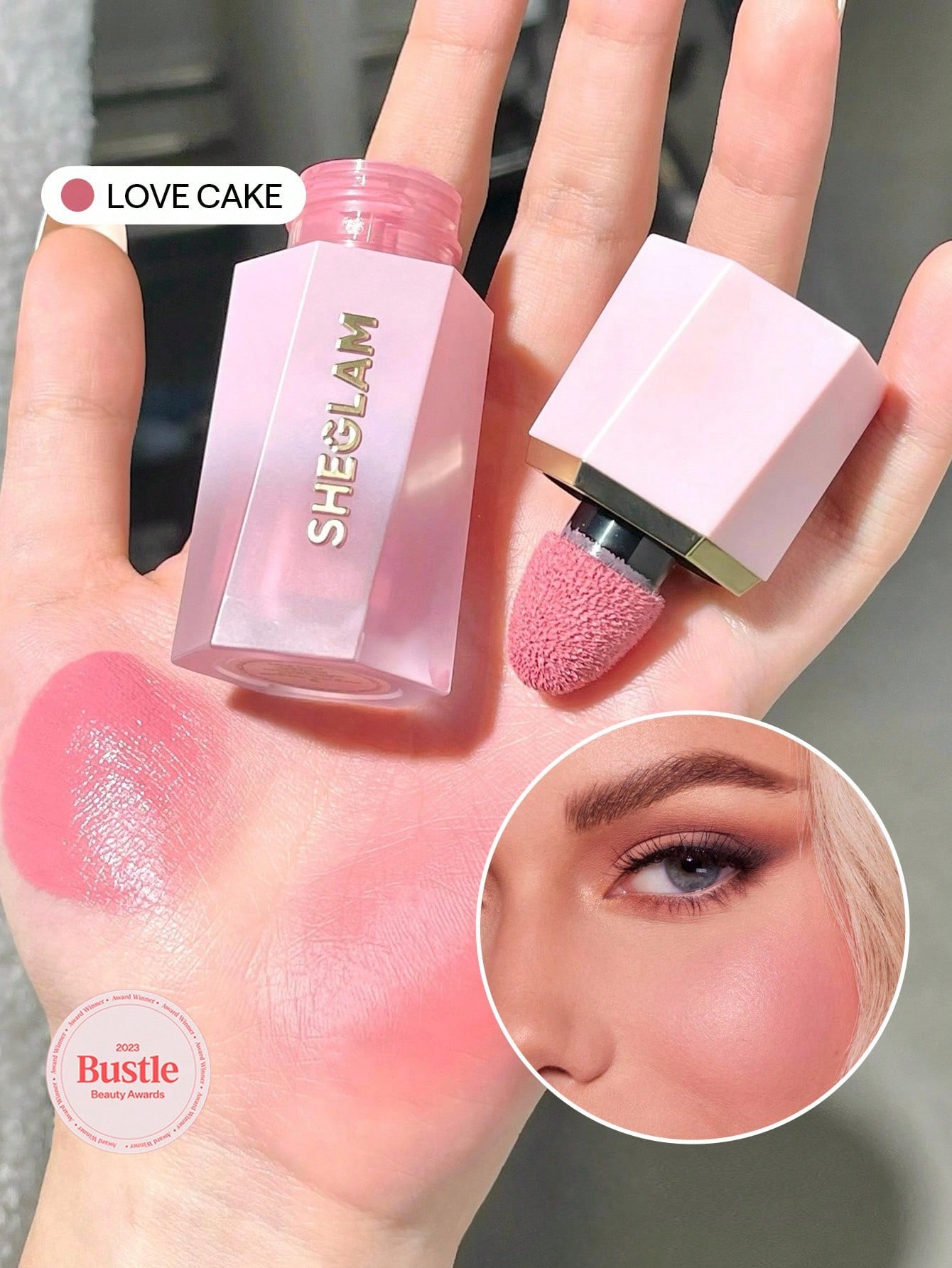 Sheglam-color bloom liquid blush matte finish-love cake 