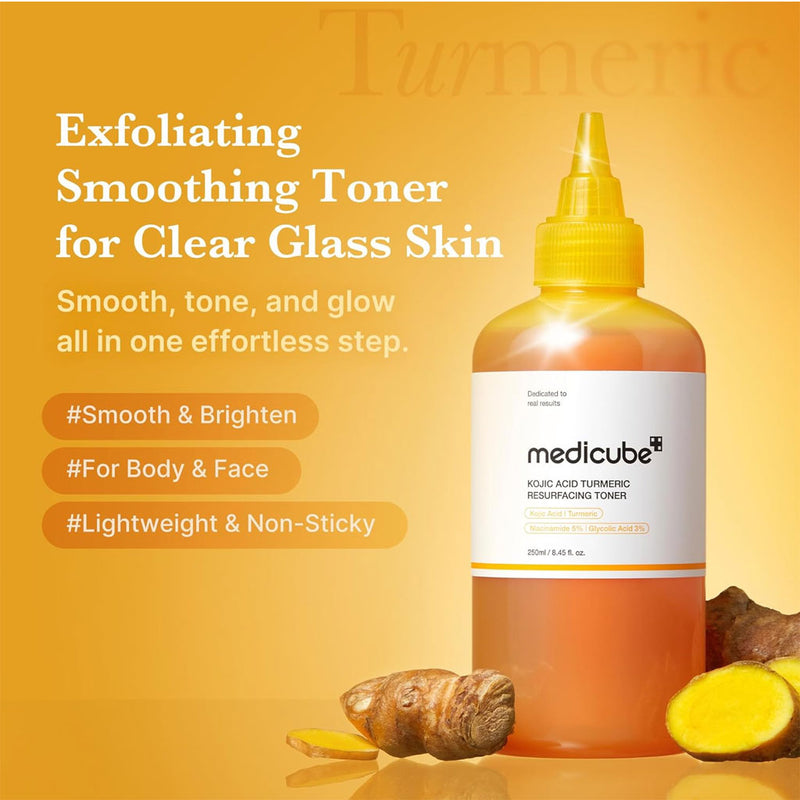 Medicube-KOJIC ACID TURMERIC RESURFACING TONER (250ML)