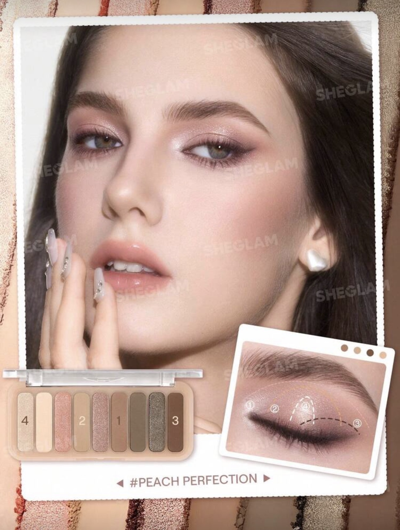 Sheglam-eyeshadow palette-peach perfection 
