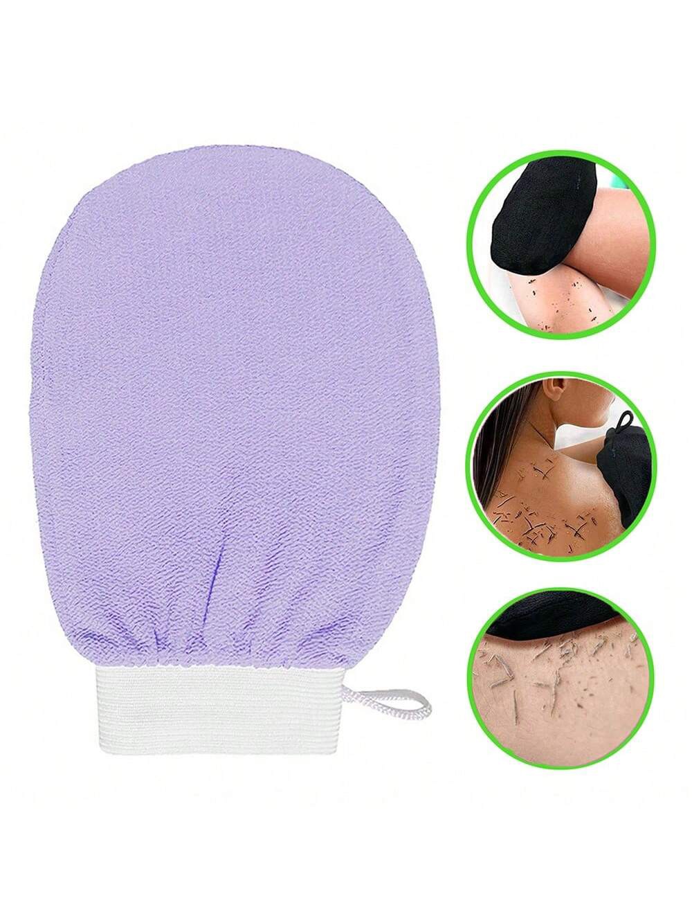 Body exfoliating gloves body cleansing -purple 