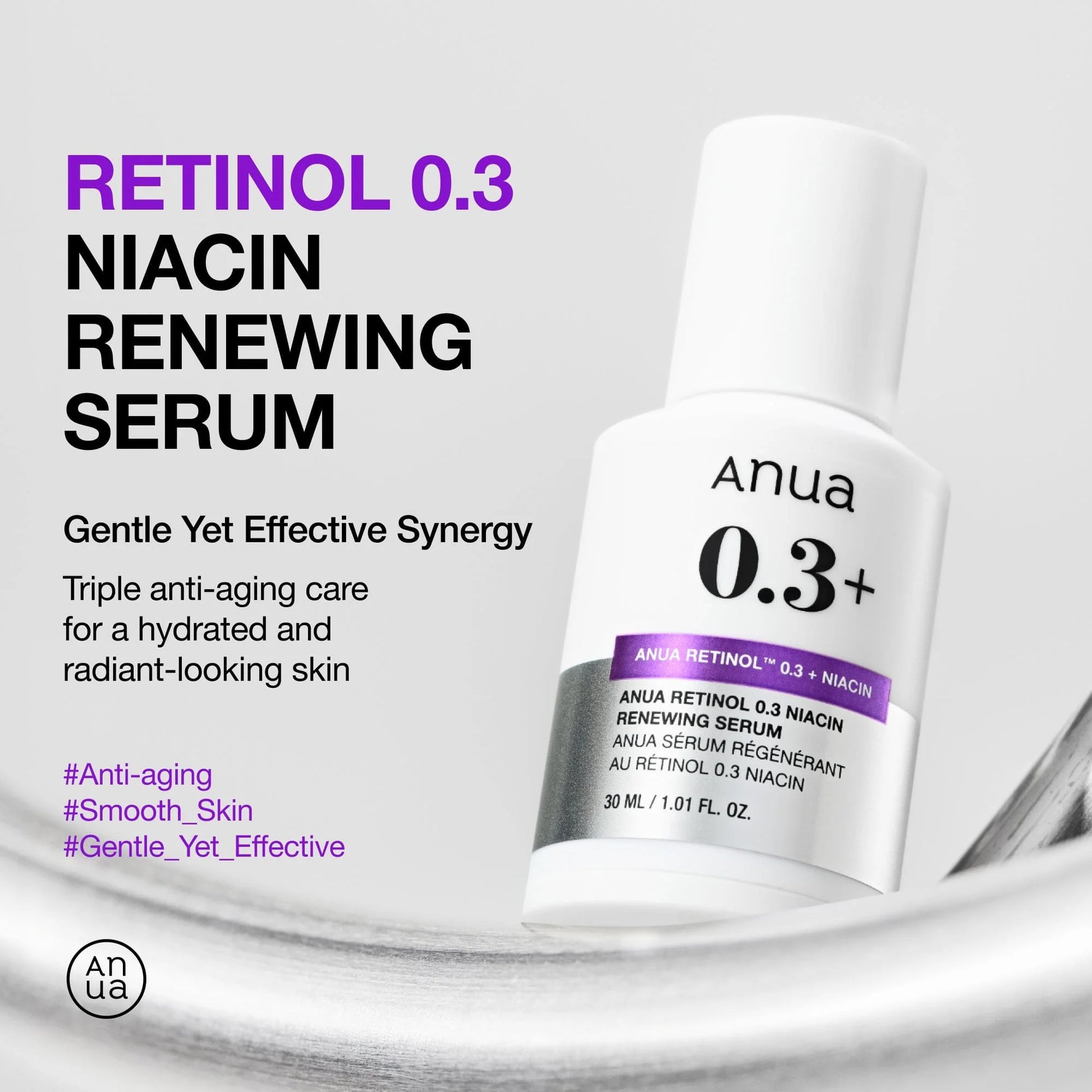  Anua-Nano Retinol 0.3% + Niacin Renewing Serum - 30ml