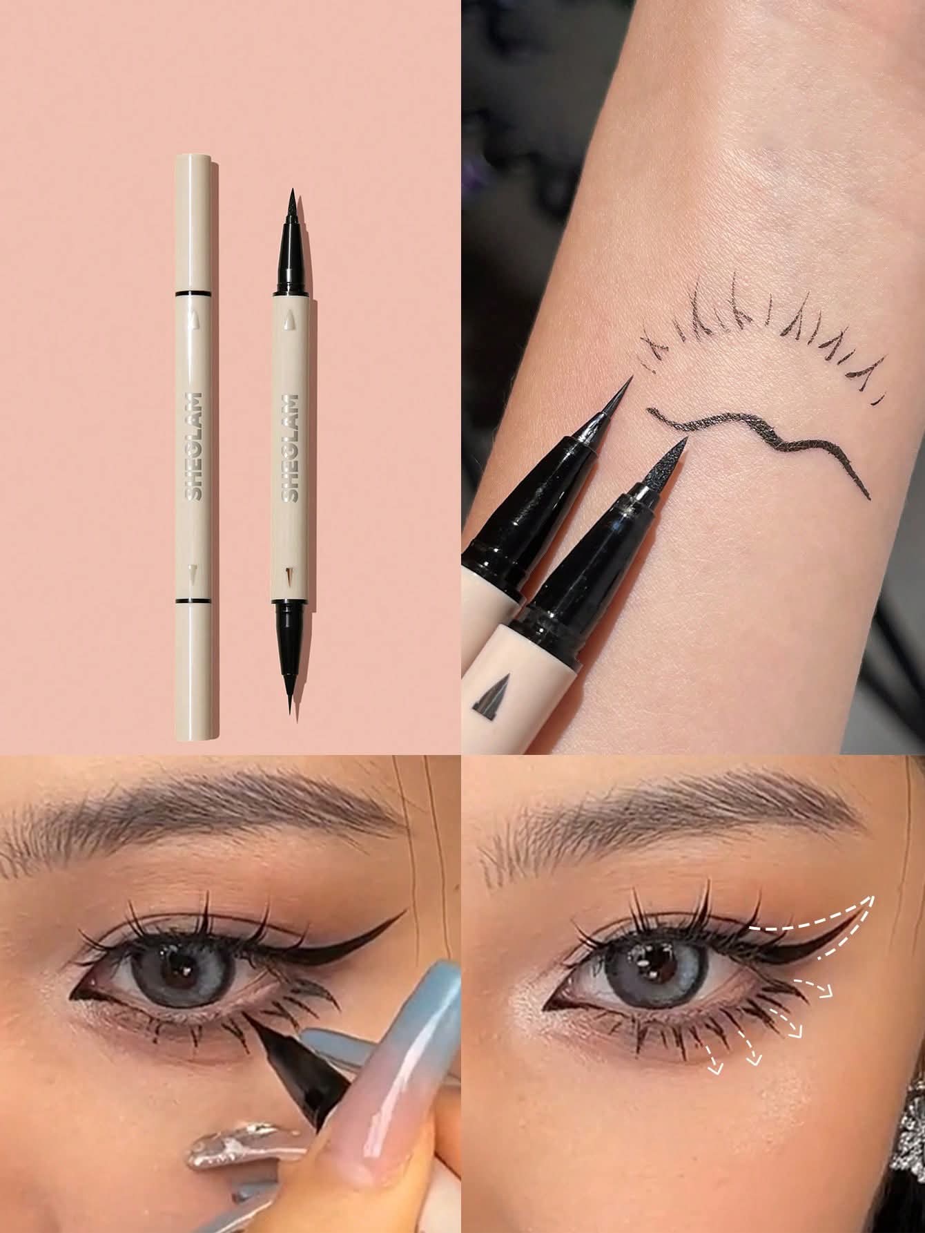 Sheglam-Multi-Tasker Line & Detail Eyeliner Pen-Black 2 In 1