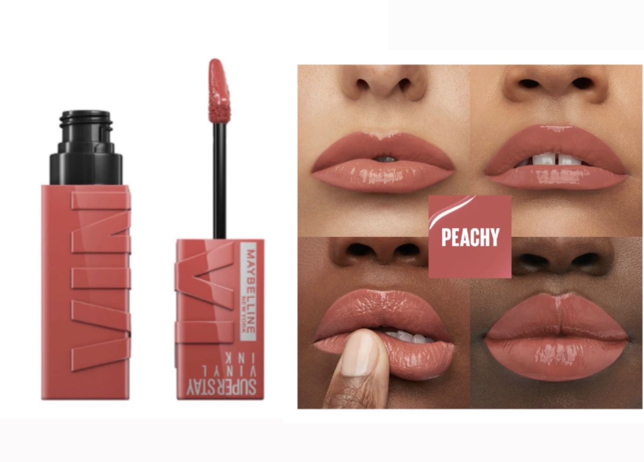 Maybelline-Super Stay Vinyl Ink Longwear Liquid -(15peachy) 